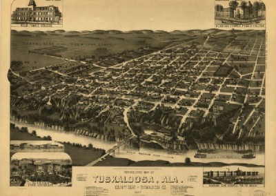 Tuskaloosa, Alabama Map, 1887